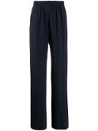 Valentino Go Logo Wide-leg Trousers - Blue