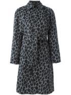 Saint Laurent Belted Leopard Print Coat