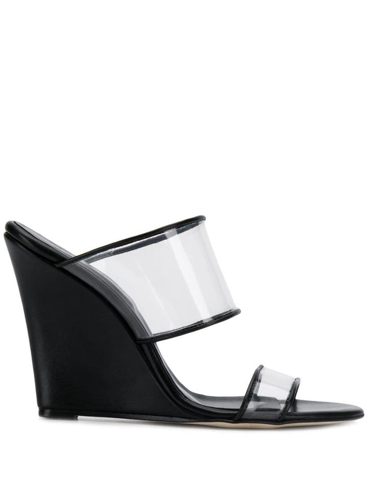 Paris Texas Pvc High-heeled Mules - Black