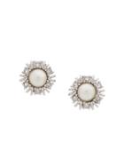 Christian Dior Pre-owned 1994 Round Clip On Earrings - Silver