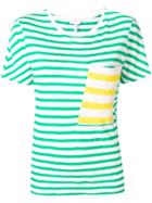 Escada Sport Chest Pocket Striped T-shirt - Green