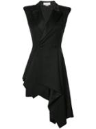 Monse - Sleeveless Draped Tuxedo Jacket - Women - Silk/nylon/spandex/elastane/wool - 2, Black, Silk/nylon/spandex/elastane/wool