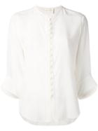 Chloé - Button Detail Shirt - Women - Silk - Xxs, White, Silk