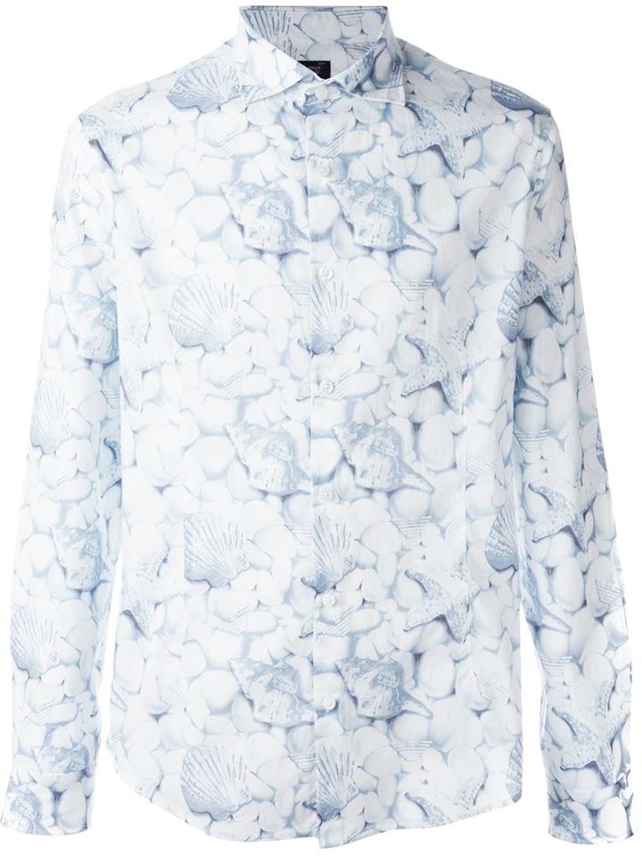 Armani Jeans Shell-print Shirt