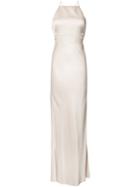 Jason Wu Long Halter-neck Dress, Women's, Size: 12, Pink/purple, Acetate