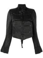 Ann Demeulemeester Cropped Military Jacket - Black