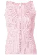 Ermanno Scervino Knitted Vest Top - Pink