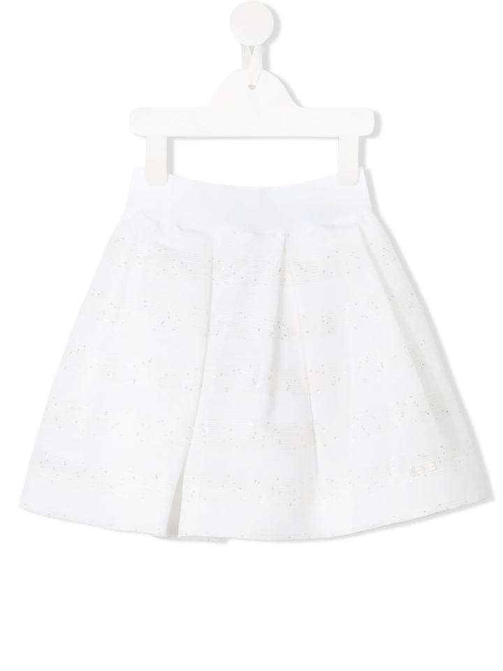 Mi Mi Sol Striped Skirt, Girl's, Size: 12 Yrs, White