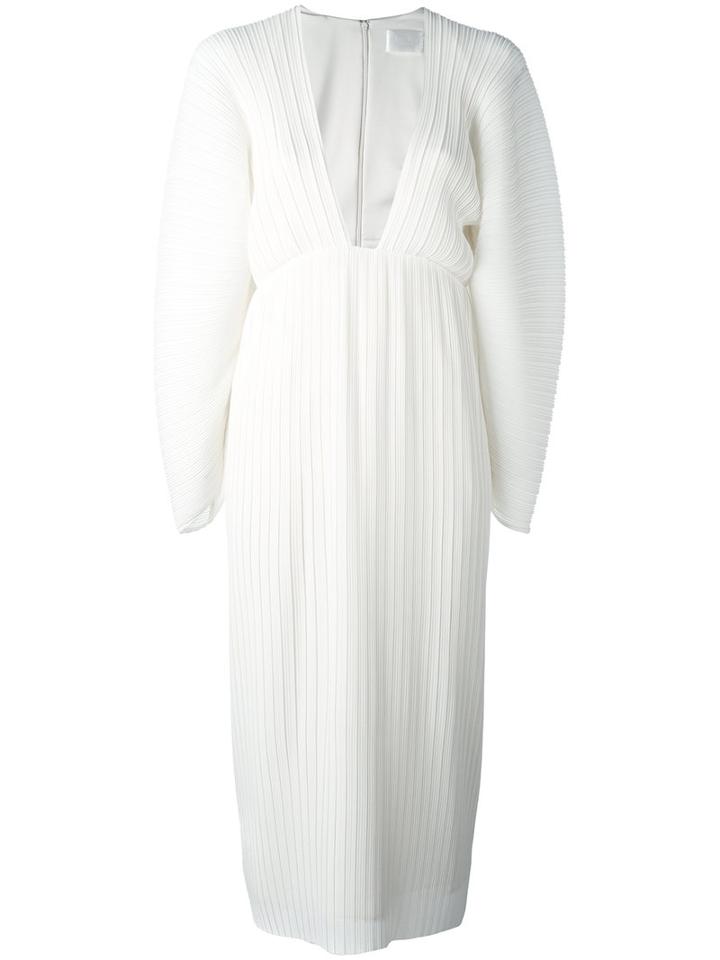 Solace Philipa Pleated Dress, Women's, Size: 8, White, Polyester