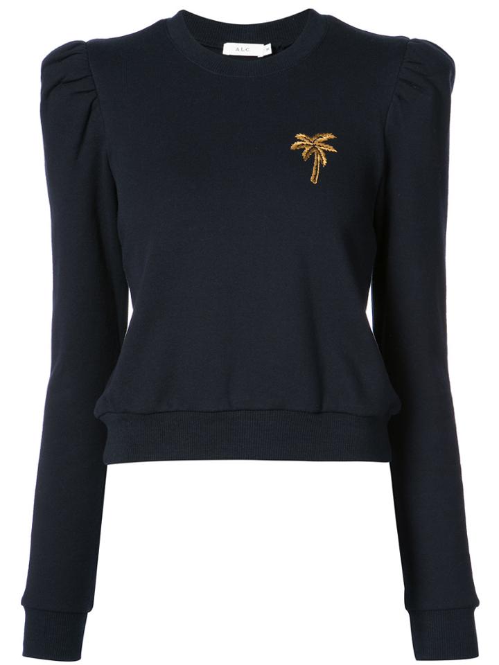 A.l.c. Palm-tree Embroidered Sweater - Blue