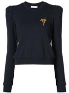 A.l.c. Palm-tree Embroidered Sweater - Blue
