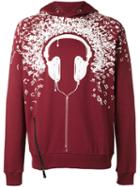 Super Légère Headphone Hoodie, Men's, Size: Medium, Red, Cotton