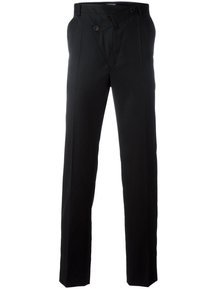 Icosae Straight-leg Trousers, Men's, Size: Small, Black, Cotton