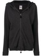 Kristensen Du Nord Ribbed Trim Zip-front Hoodie - Grey