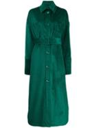 Christian Wijnants Caja Corduroy Belted Coat - Green