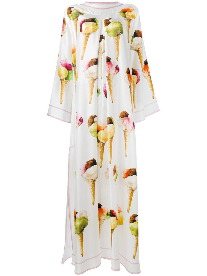 Dolce & Gabbana - Ice Cream Print Dress - Women - Silk - 40, White, Silk