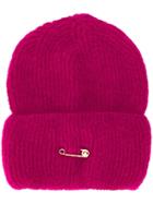 Versace Safety Pin Knitted Hat - Pink