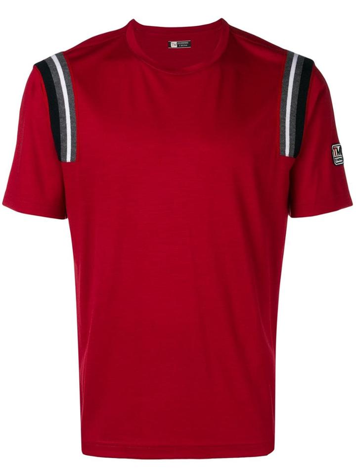 Z Zegna Contrast Stripe T-shirt - Red