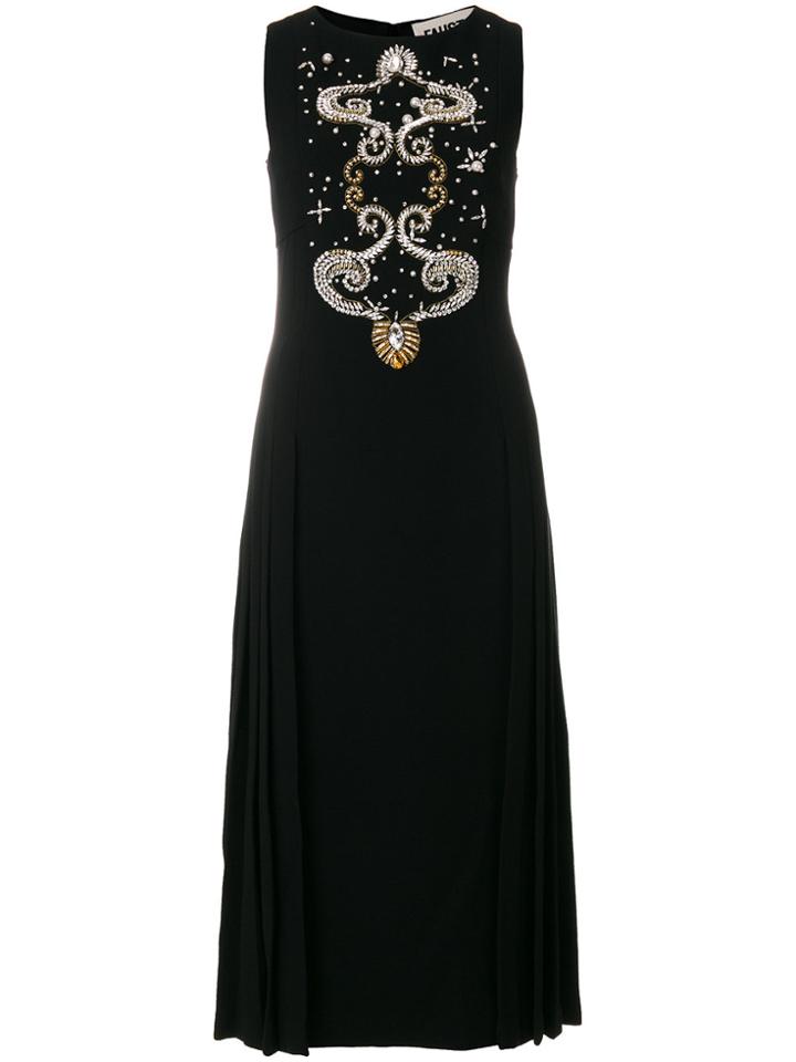 Fausto Puglisi Embellished Midi Dress - Black