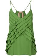 No21 Pleated Tank Top - Green