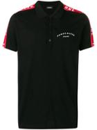 Diesel Logo Stripe Polo Shirt - Black