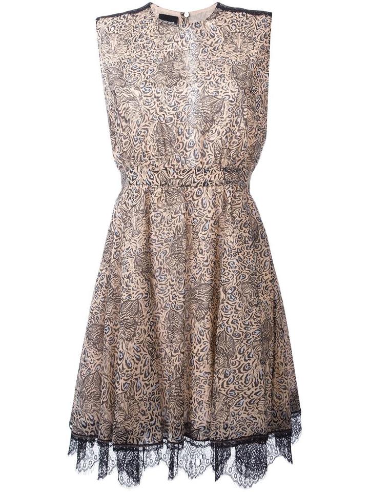 Just Cavalli Animal Print Dress, Women's, Size: 38, Pink/purple, Cotton/polyamide