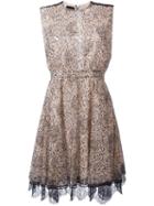 Just Cavalli Animal Print Dress, Women's, Size: 38, Pink/purple, Cotton/polyamide