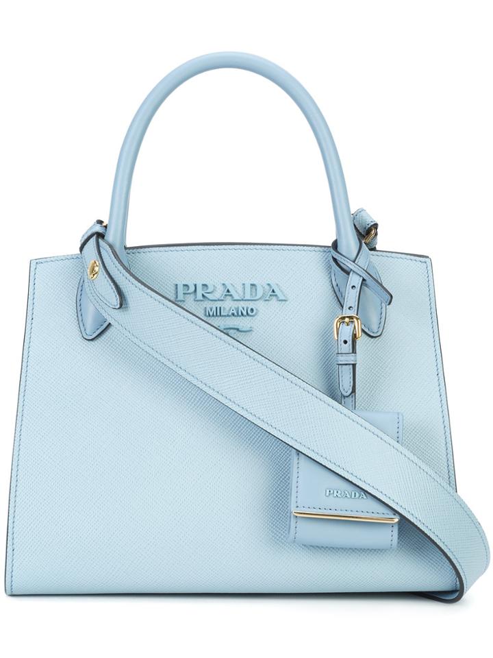 Prada Bibliotheque Tote Bag - Blue