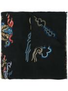 Janavi Dragon Hunt Scarf - Black