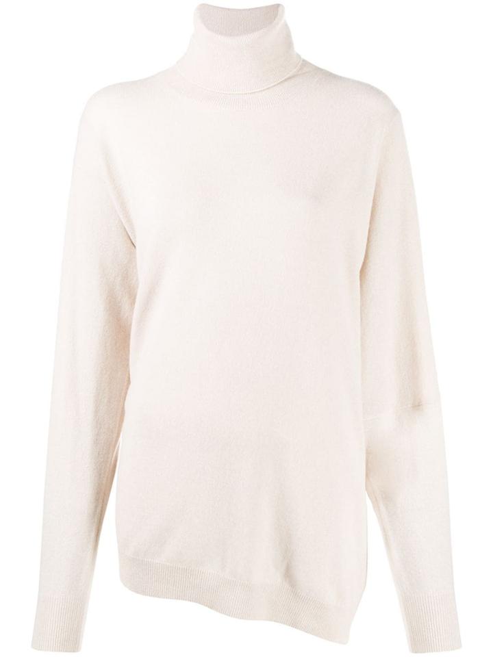 Maison Margiela Roll Neck Oversized Jumper - Neutrals