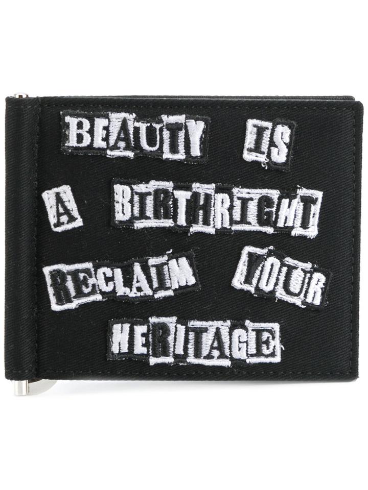 Valentino Valentino Garavani Embroidered Patch Wallet - Black