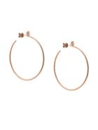 Anita Ko 18kt Rose Gold Pear Diamond Stud Hoop Earrings