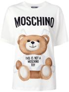 Moschino Bear Print T-shirt, Women's, Size: Xs, White, Cotton
