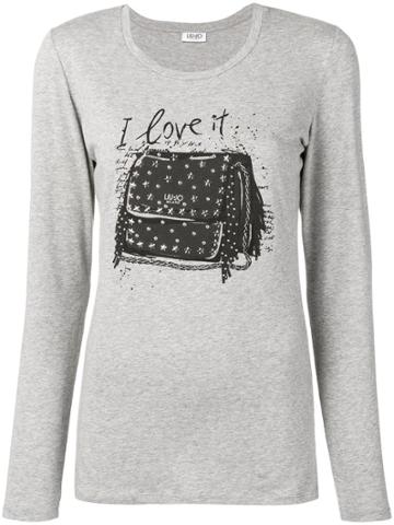Liu Jo Handbag Print T-shirt - Grey