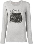Liu Jo Handbag Print T-shirt - Grey