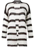 Etro - Striped Cardigan - Women - Cotton/nylon - 40, Black, Cotton/nylon