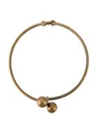 Tomas Maier Double Sphere Choker, Women's, Metallic