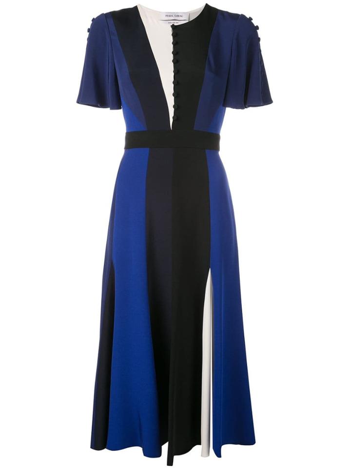 Prabal Gurung Flutter Sleeve Midi Dress - Blue