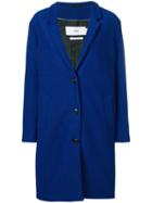Closed Buttoned Single Breasted Coat - Blue