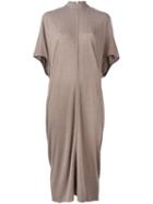 Light Pleat T-shirt Dress, Women's, Size: 42, Nude/neutrals, Polyamide/viscose/angora, Rick Owens Lilies