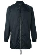 Blood Brother Ribbed Collar Zip Coat, Men's, Size: Xl, Black, Polyamide