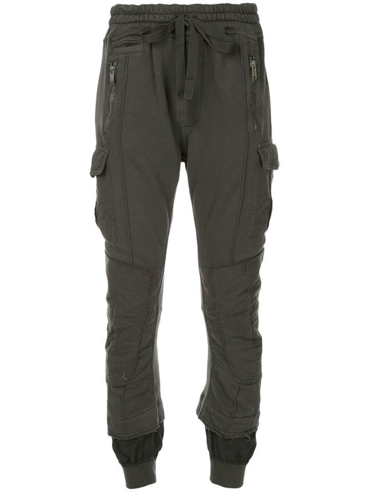 Haider Ackermann Distressed Layered Track Pants - Green
