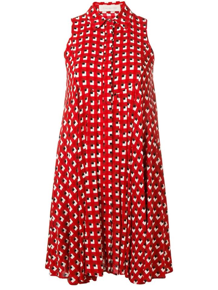 L'autre Chose Printed Shirt Dress - Red