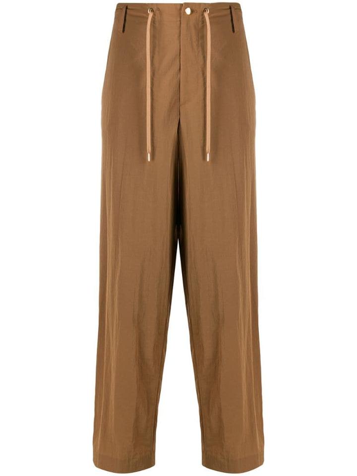 Fumito Ganryu Oversized Warm-up Trousers - Brown
