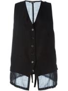 Ann Demeulemeester 'milana' Waistcoat, Women's, Size: 38, Black, Cotton/rayon/virgin Wool