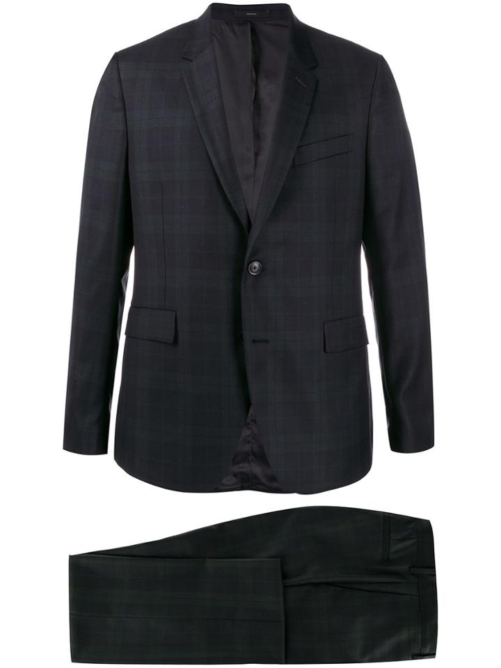 Paul Smith Regular Fit Checked Suit - Blue