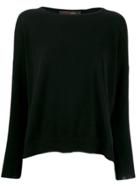 Incentive! Cashmere Drop Shoulder Jumper - Black