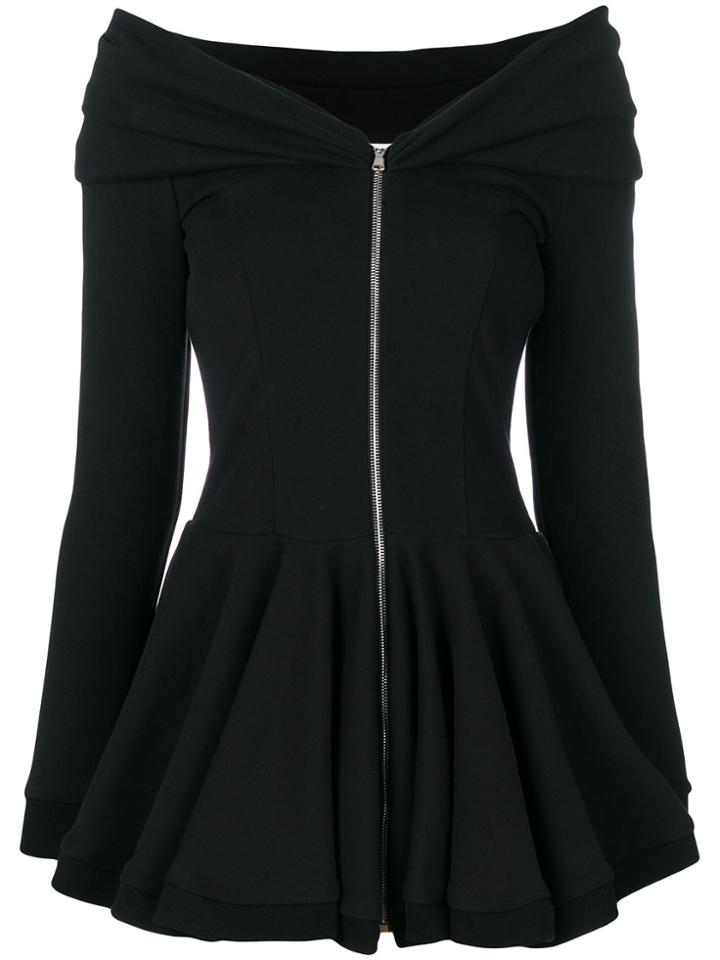 Moschino Fitted Zipped Top - Black