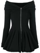 Moschino Fitted Zipped Top - Black
