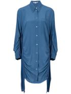 Stella Mccartney Ruched Shirt Dress - Blue